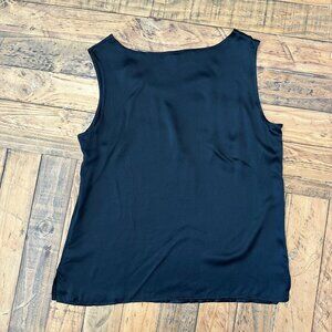#10 Escada Black Silk Tank Top, Size 42